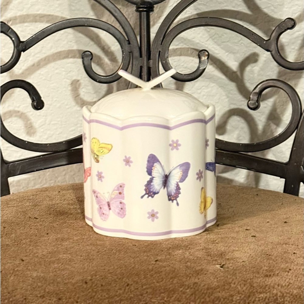 Butterfly Motif Ceramic Jar